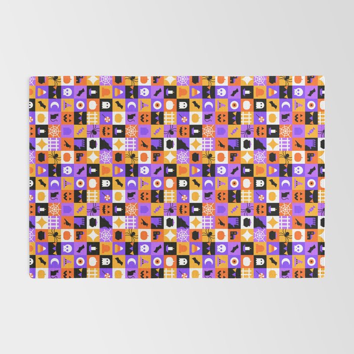 Geometric halloween mosaic pattern Rug Gallery Image 2
