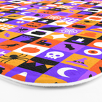 Geometric halloween mosaic pattern Bath Mat Gallery Image 3