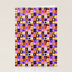 Geometric halloween mosaic pattern Stationery Card Gallery Image 2