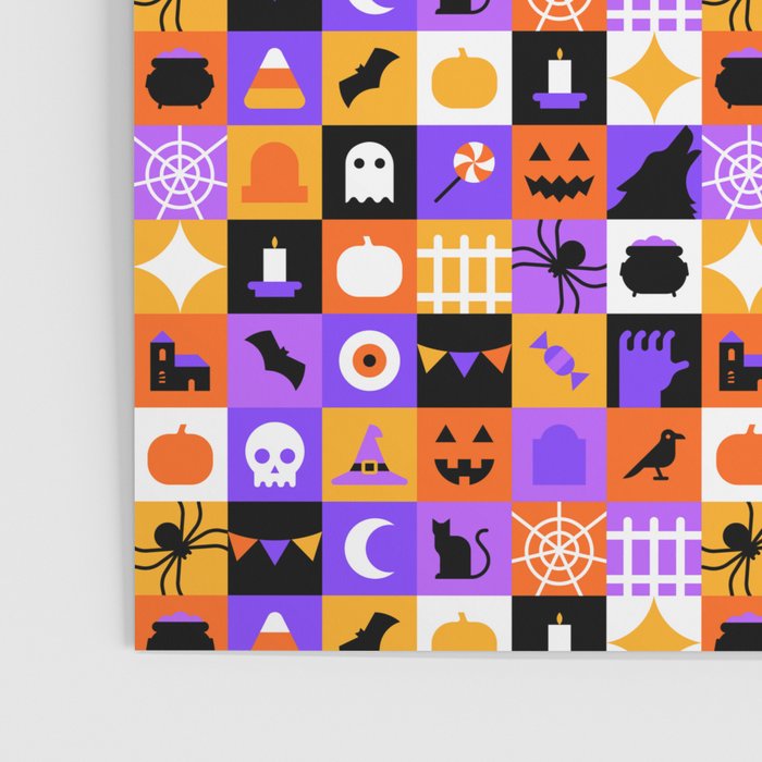 Geometric halloween mosaic pattern Poster Gallery Image 3