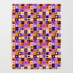 Geometric halloween mosaic pattern Poster Gallery Image 4