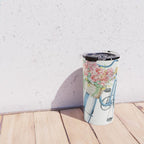 Blue Bicycle with Flowers in Basket Travel Mug Gallery Image 4