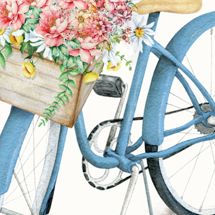 Blue Bicycle with Flowers in Basket Coffee Mug Gallery Image 2