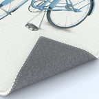 Blue Bicycle with Flowers in Basket Rug Gallery Image 4