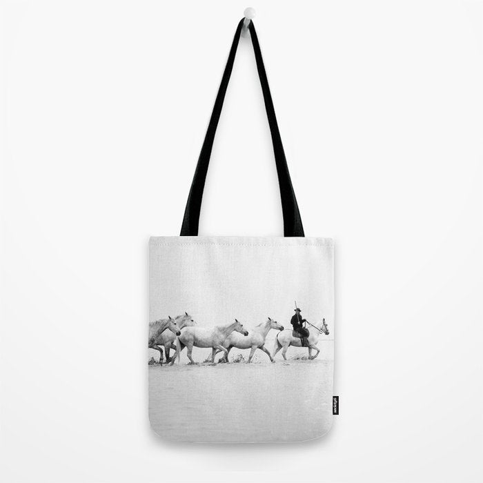 Mon Cowboy - Black and White Photography Tote Bag Gallery Image 2