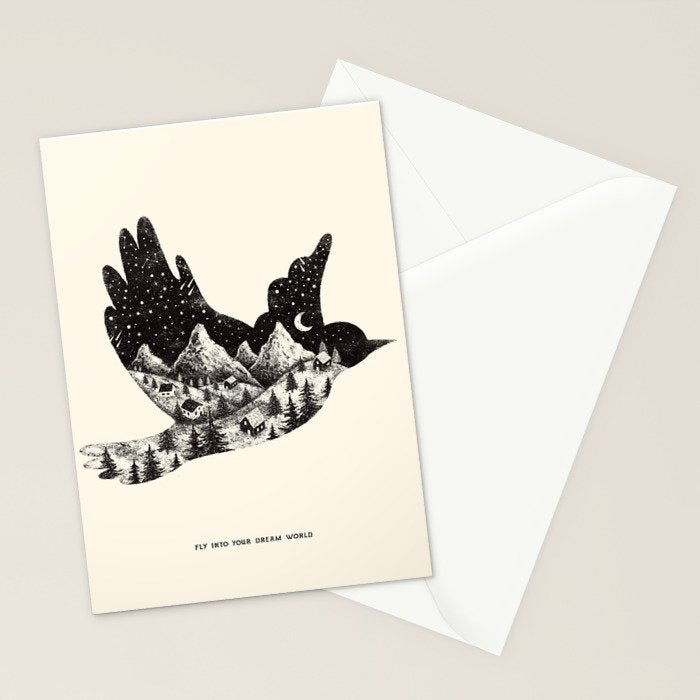 FLY INTO YOUR DREAM WORLD Stationery Card Gallery Image 2