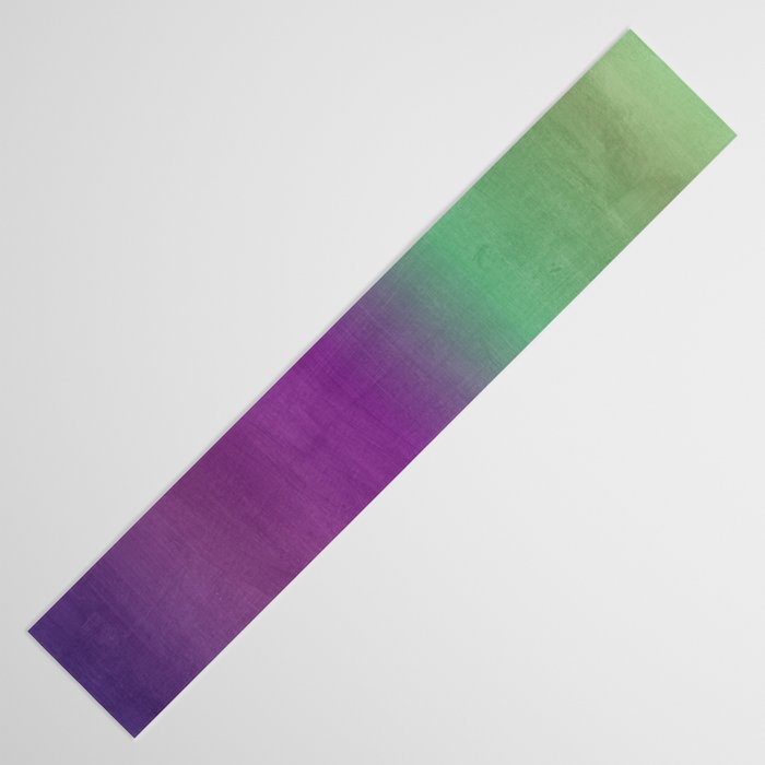 Plum Purple and Green Watercolor Abstract Table Runner Gallery Image 3