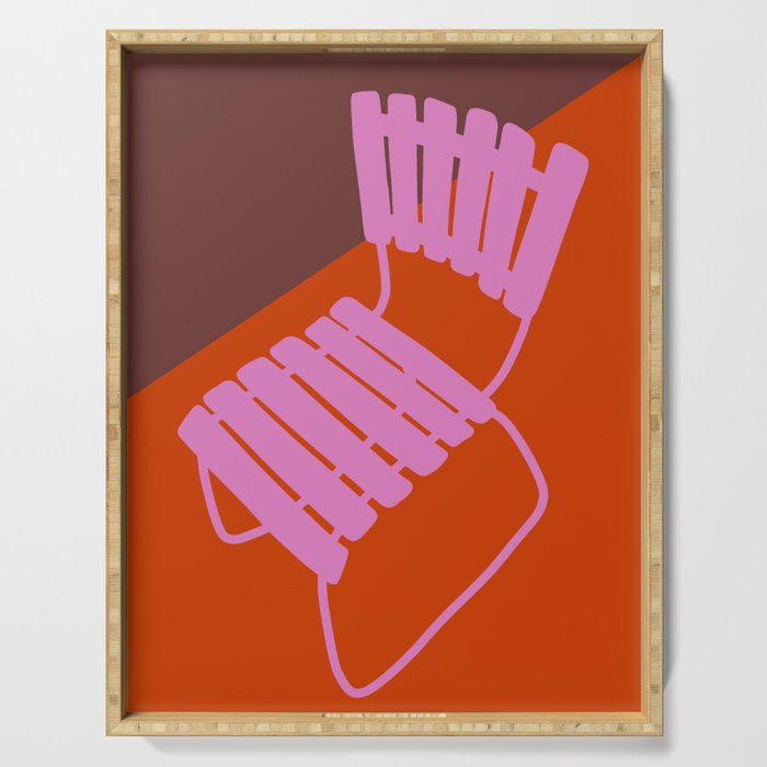 GON FOR A WALK RED Serving Tray Gallery Image 1