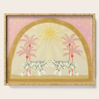 Pink Palm Tree Tigers Serving Tray Gallery Image 1