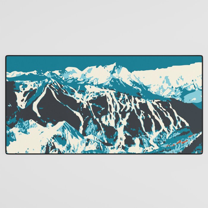 Ski Vail Colorado, vintage poster Desk Mat Gallery Image 3
