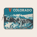 Ski Vail Colorado, vintage poster Laptop Sleeve Gallery Image 1