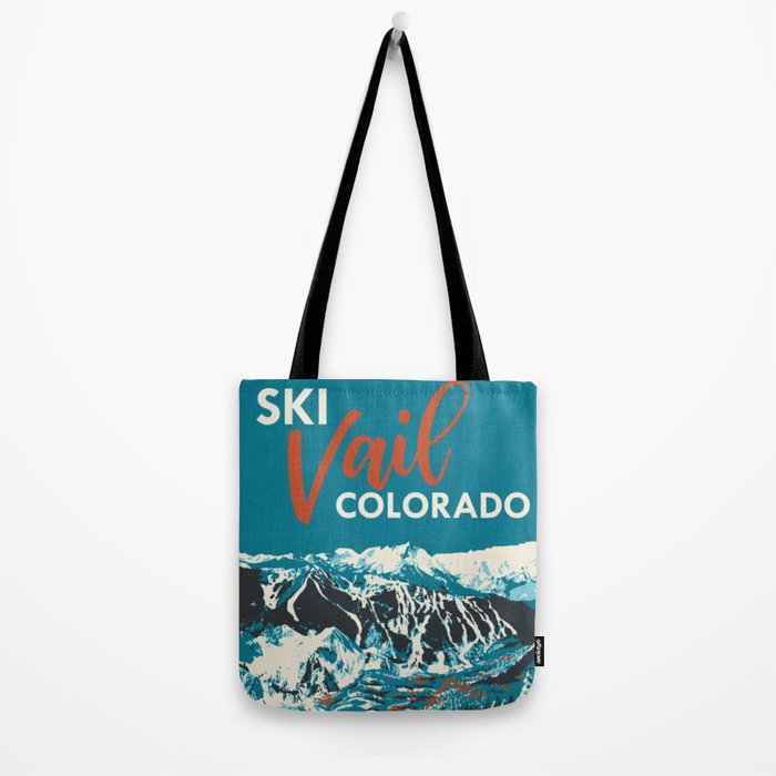 Ski Vail Colorado, vintage poster Tote Bag Gallery Image 2