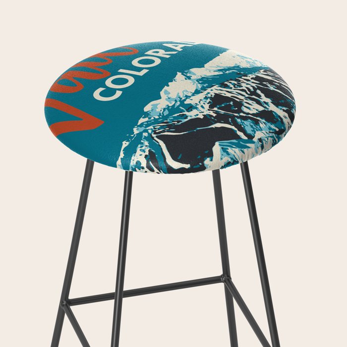Ski Vail Colorado, vintage poster Stool Gallery Image 2
