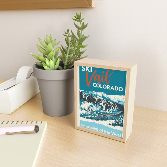 Ski Vail Colorado, vintage poster Mini Art Print Gallery Image 2