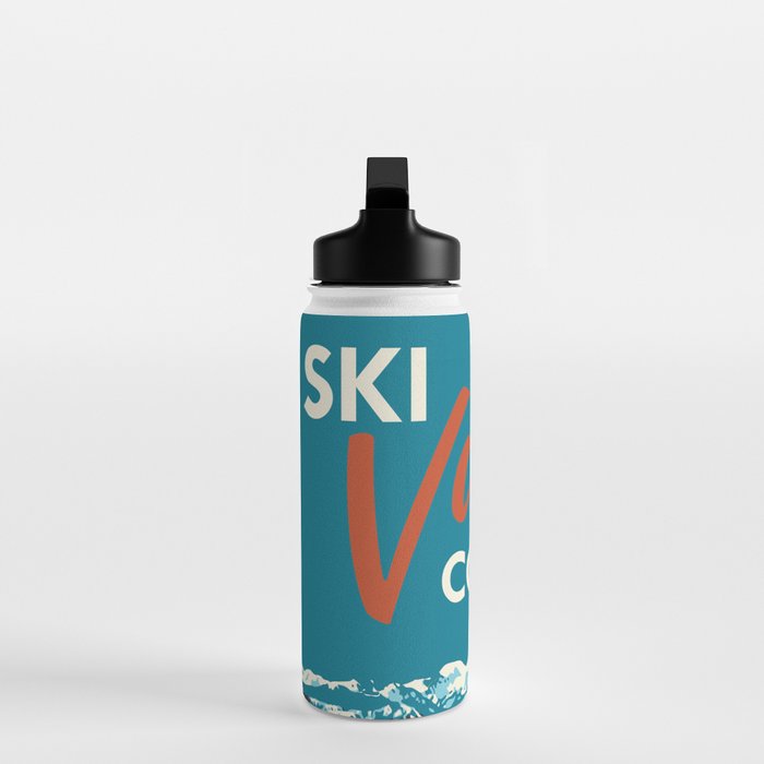 Ski Vail Colorado, vintage poster Water Bottle Gallery Image 3
