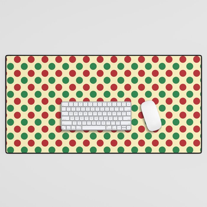 Christmas Polka Dot Pattern Desk Mat Gallery Image 1