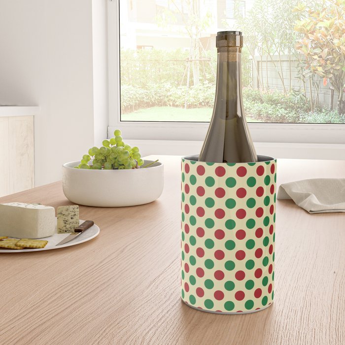 Christmas Polka Dot Pattern Wine Chiller Gallery Image 4