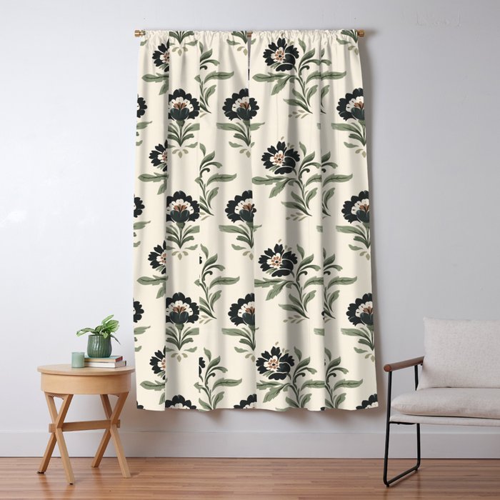 Elegant Vintage Floral Pattern Window Curtain Gallery Image 5