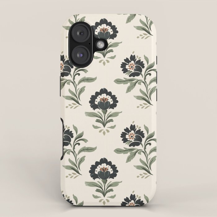 Elegant Vintage Floral Pattern iPhone Case Gallery Image 1