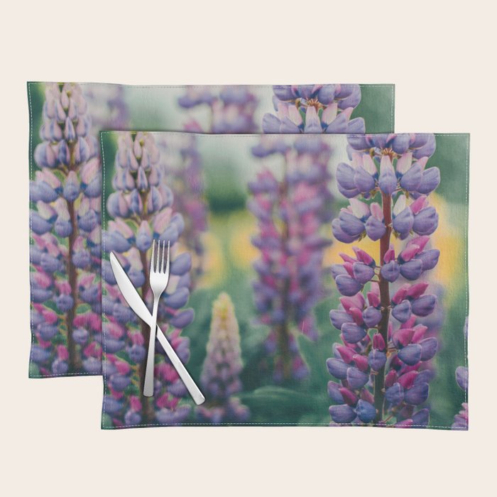 Lupine - spring flower nature photograph Placemat Gallery Image 1