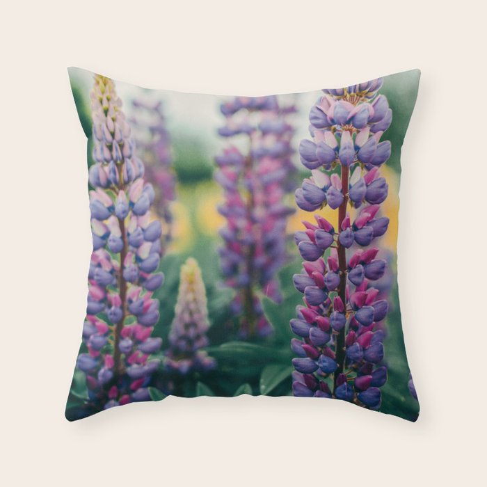 Lupine - spring flower nature photograph Throw Pillow Gallery Image 1