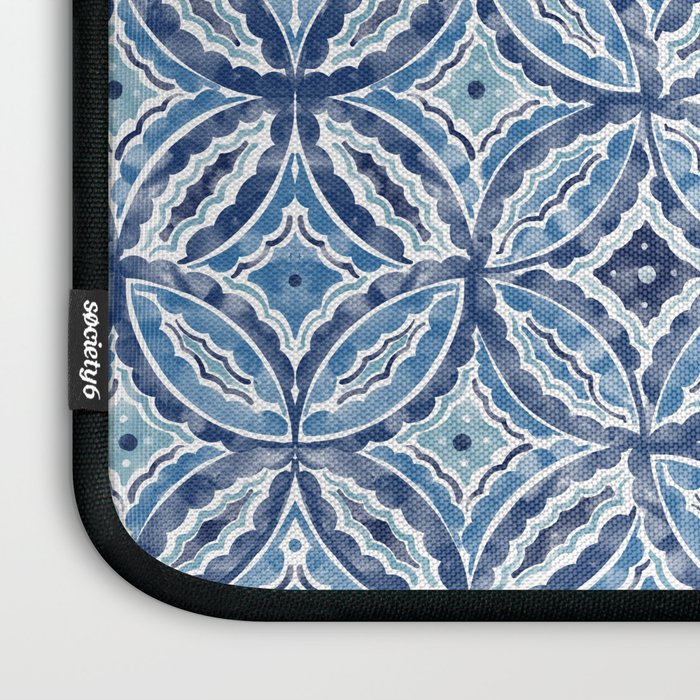 Moroccan Vibes Indigo C Laptop Sleeve Gallery Image 3