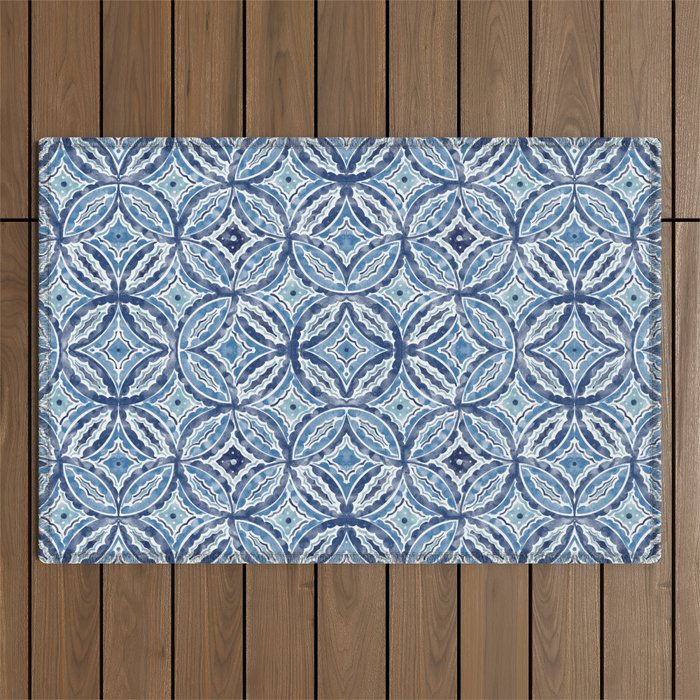 Moroccan Vibes Indigo C Outdoor Rug