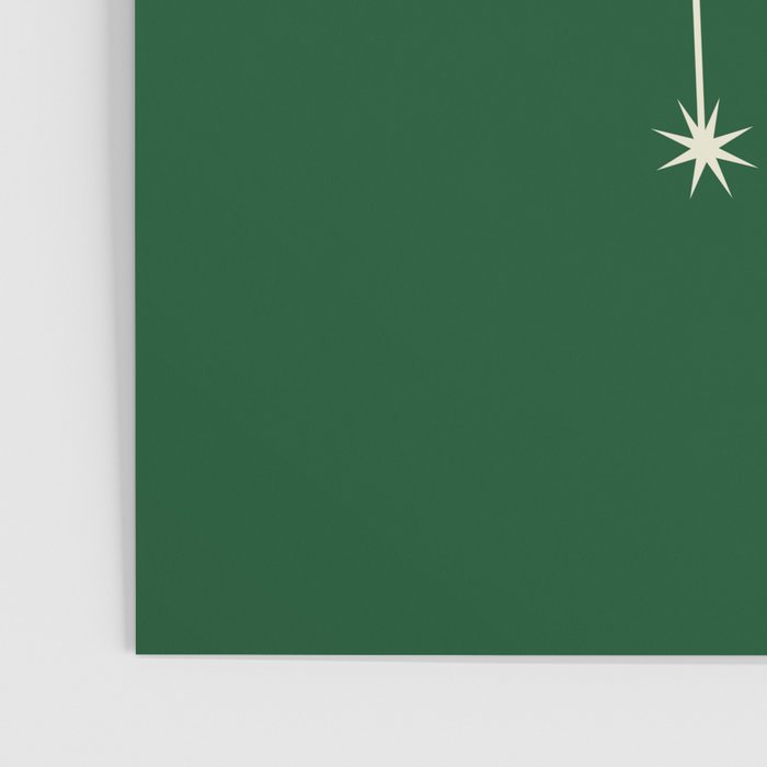 Gemini Zodiac Star Constellation Line Art Green Poster Gallery Image 3