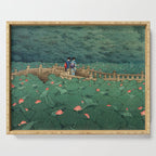 The Pond at Benten Shrine in Shiba Hasui Kawase Serving Tray Gallery Image 1