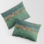 The Pond at Benten Shrine in Shiba Hasui Kawase Pillow Sham Gallery Image 3