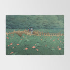 The Pond at Benten Shrine in Shiba Hasui Kawase Rug Gallery Image 2