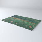 The Pond at Benten Shrine in Shiba Hasui Kawase Rug Gallery Image 3