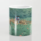 The Pond at Benten Shrine in Shiba Hasui Kawase Coffee Mug Gallery Image 4