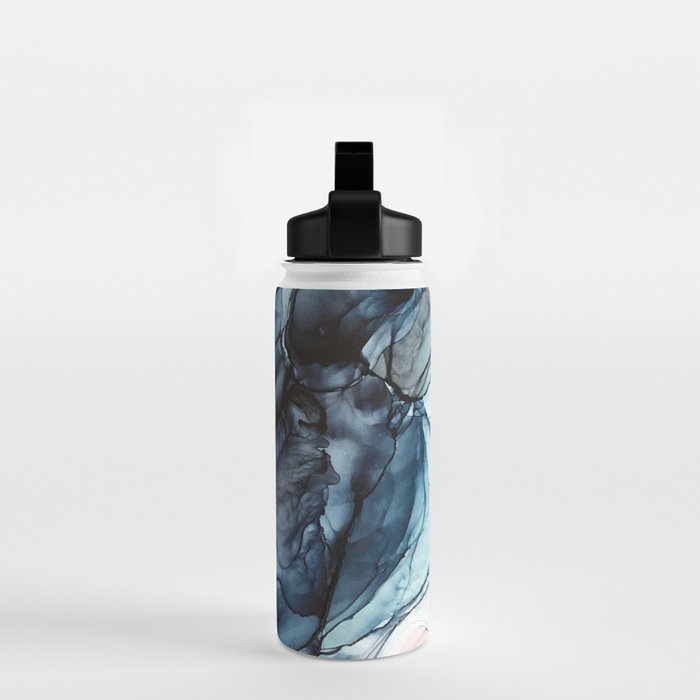 Blush and Darkness Abstract Paintings Water Bottle Gallery Image 2