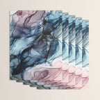 Blush and Darkness Abstract Paintings Wrapping Paper Gallery Image 3