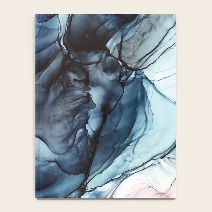 Blush and Darkness Abstract Paintings Notebook Gallery Image 4