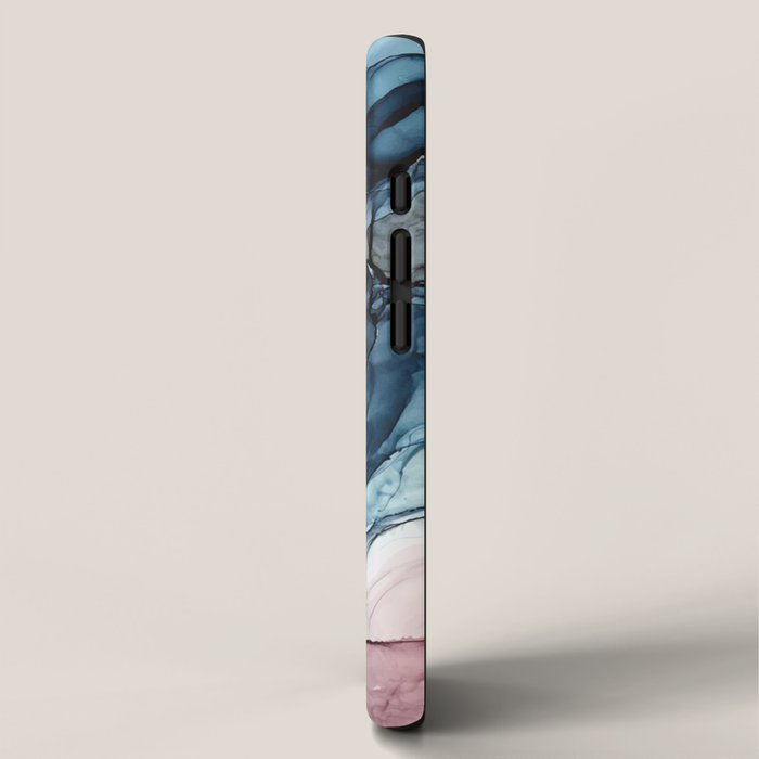 Blush and Darkness Abstract Paintings iPhone Case Gallery Image 2