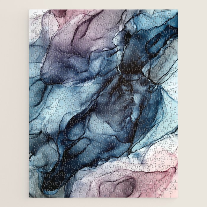 Blush and Darkness Abstract Paintings Jigsaw Puzzle Gallery Image 1