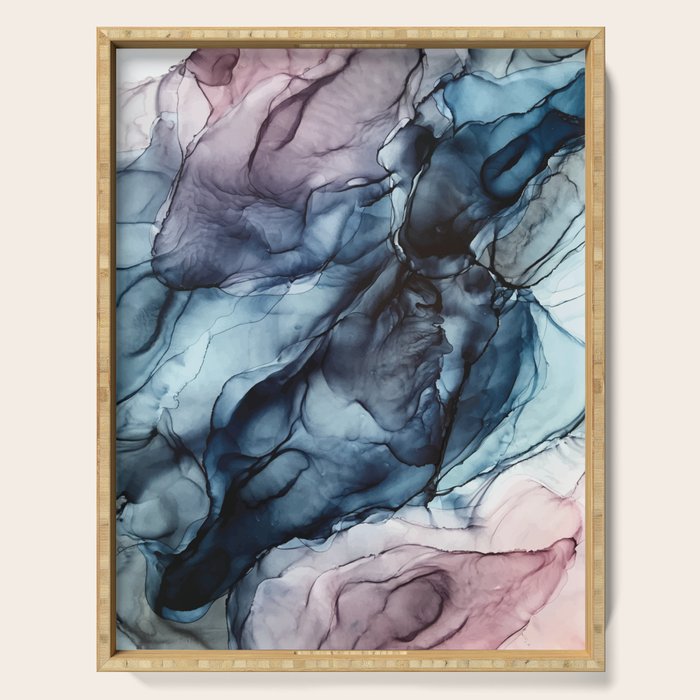 Blush and Darkness Abstract Paintings Serving Tray Gallery Image 1