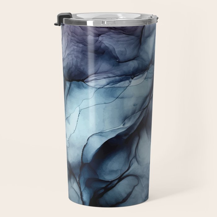 Blush and Darkness Abstract Paintings Travel Mug Gallery Image 3