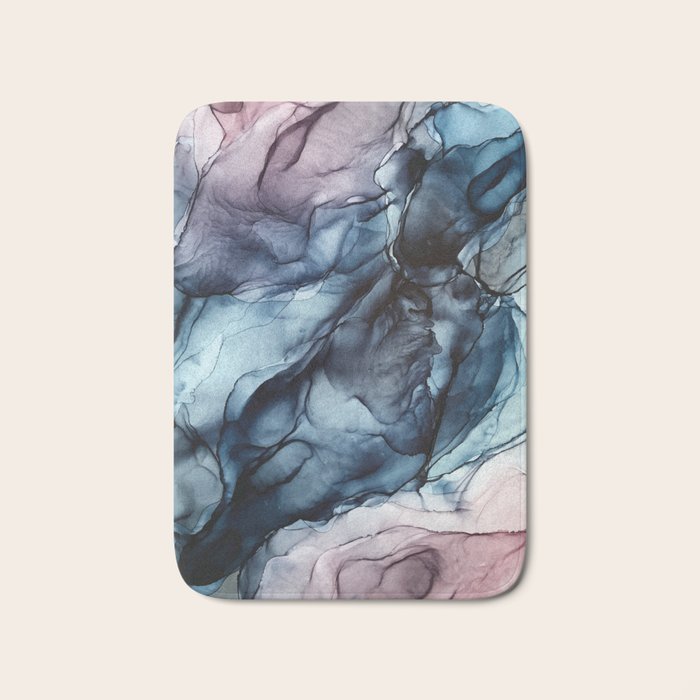Blush and Darkness Abstract Paintings Bath Mat Gallery Image 1