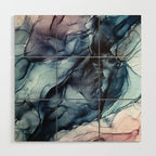 Blush and Darkness Abstract Paintings Wood Wall Art Gallery Image 1