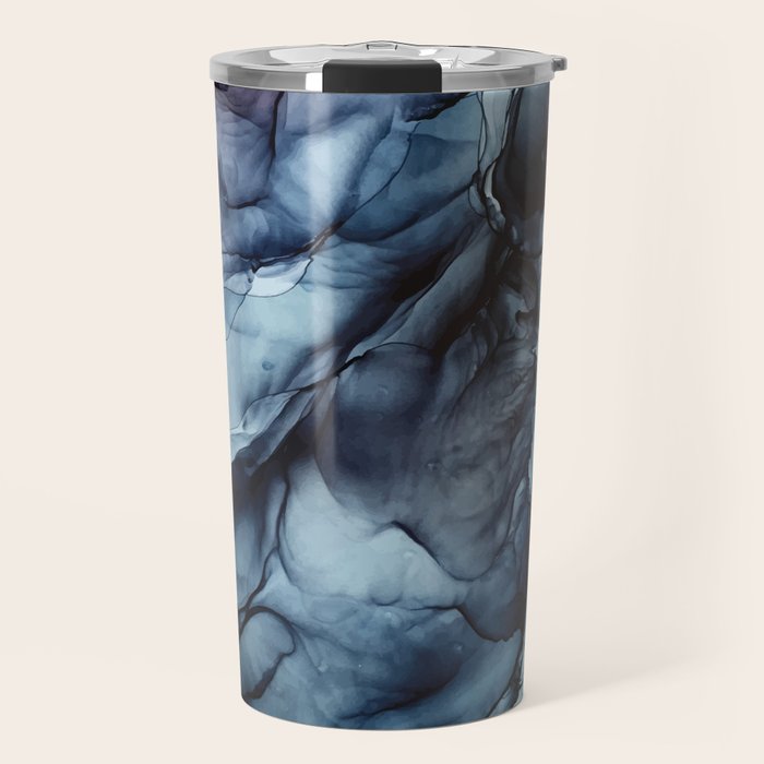 Blush and Darkness Abstract Paintings Travel Mug Gallery Image 1