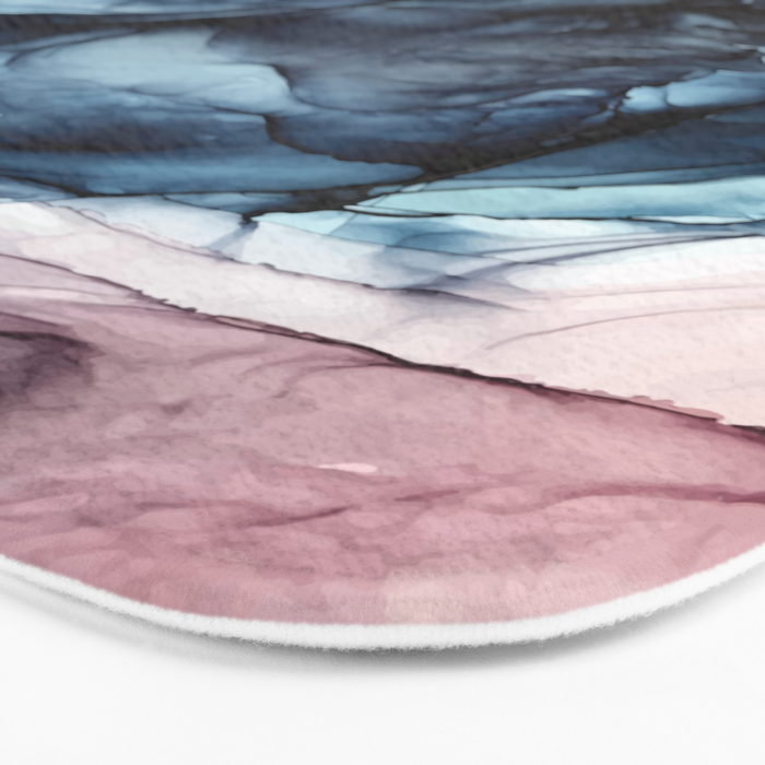 Blush and Darkness Abstract Paintings Bath Mat Gallery Image 3