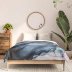 Blush and Darkness Abstract Paintings Comforter Gallery Image 3