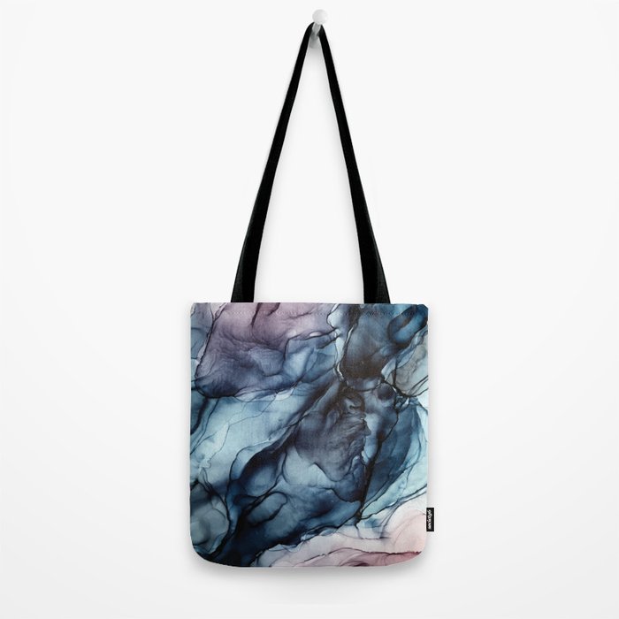 Blush and Darkness Abstract Paintings Tote Bag Gallery Image 2