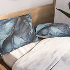 Blush and Darkness Abstract Paintings Pillow Sham Gallery Image 2