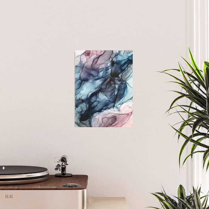 Blush and Darkness Abstract Paintings Poster Gallery Image 2
