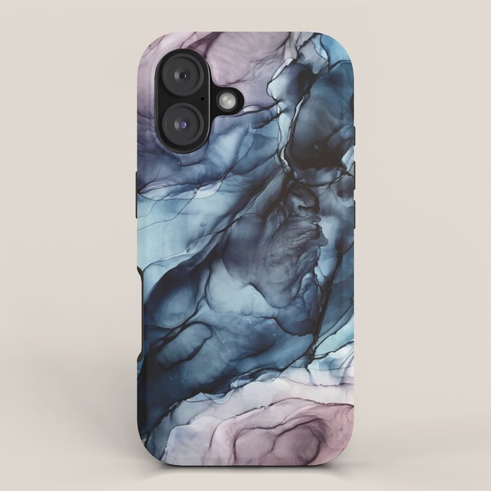 Blush and Darkness Abstract Paintings iPhone Case Gallery Image 1
