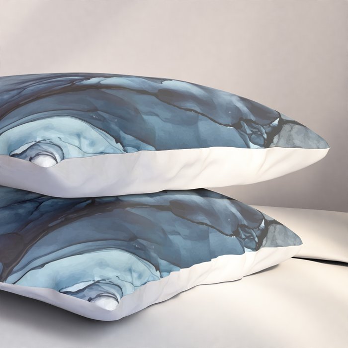 Blush and Darkness Abstract Paintings Pillow Sham Gallery Image 3